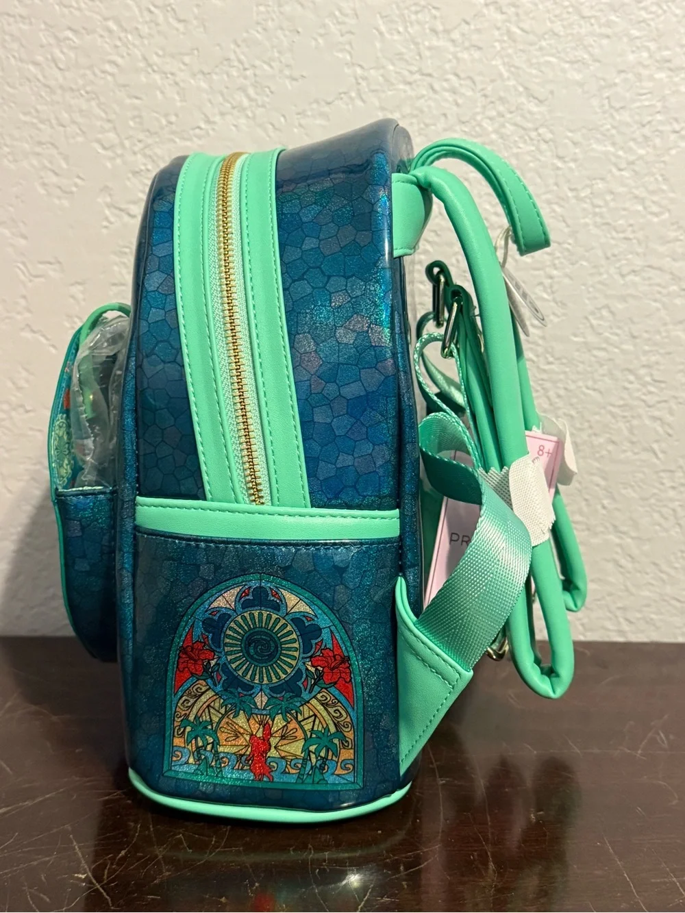 Loungefly Disney Princess Stained Glass Moana Mini Backpack and Ears Combo